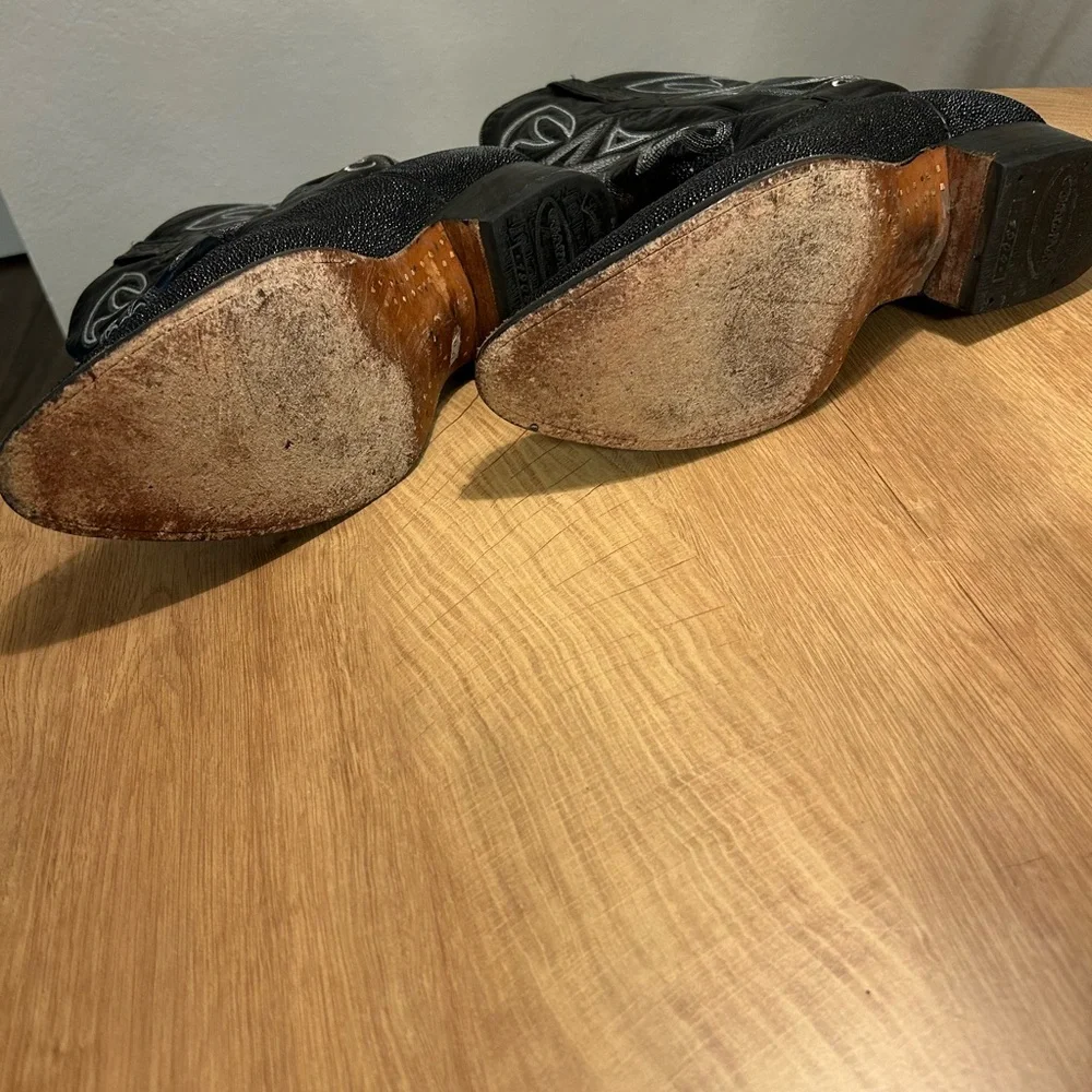 Men’s leather/stingray boots - Picture 6 of 6